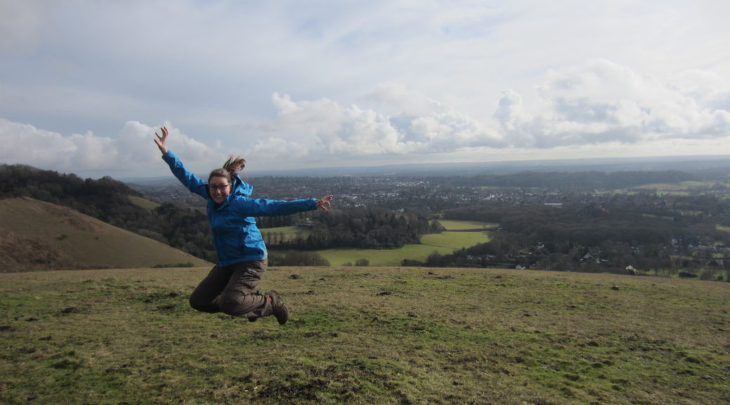 Jumping on Colley Hill