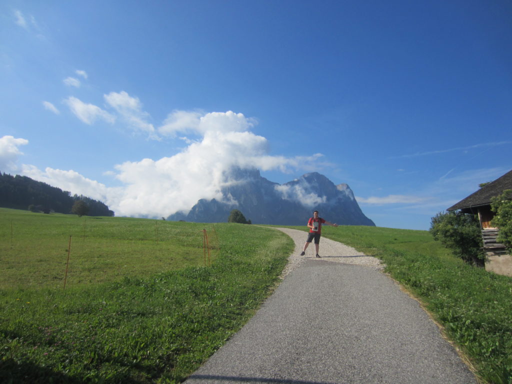 Starting off with views of Schlern/Sciliar