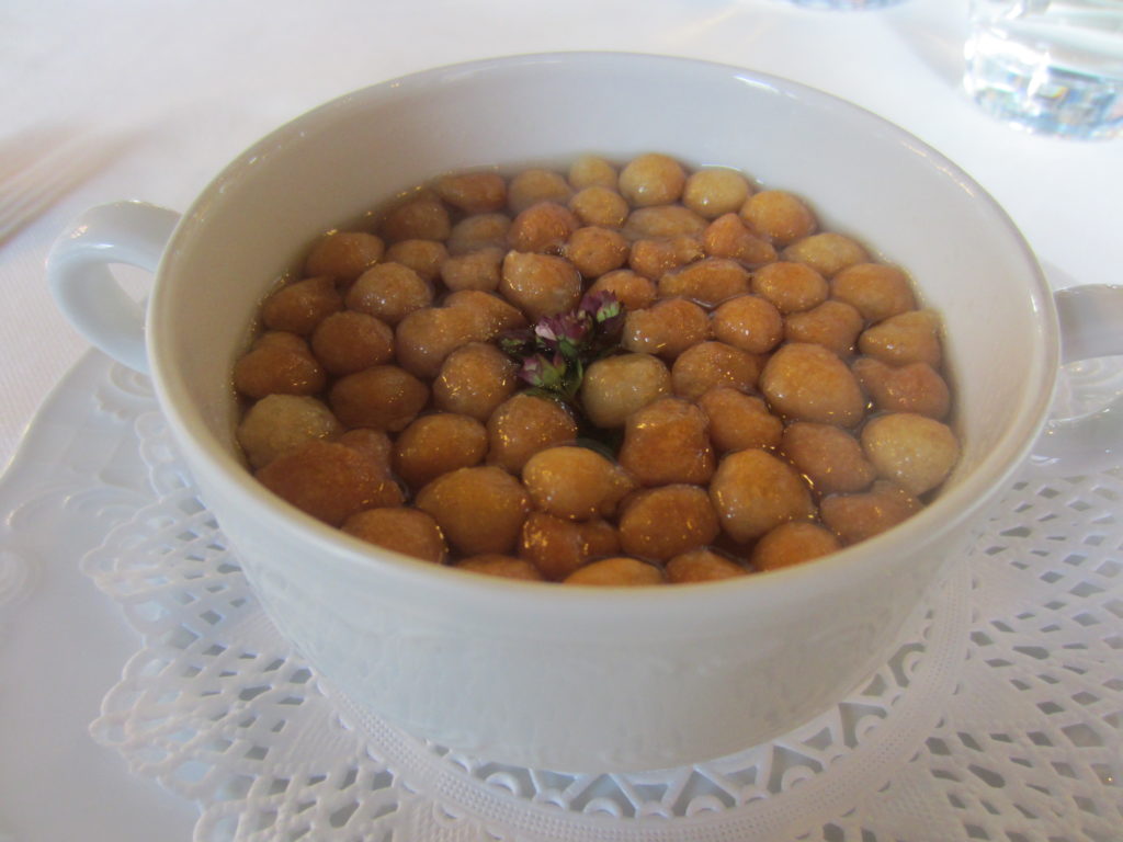 Gorgeous soup with croutons