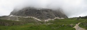 Sasplat /Platkofel hidden in mist