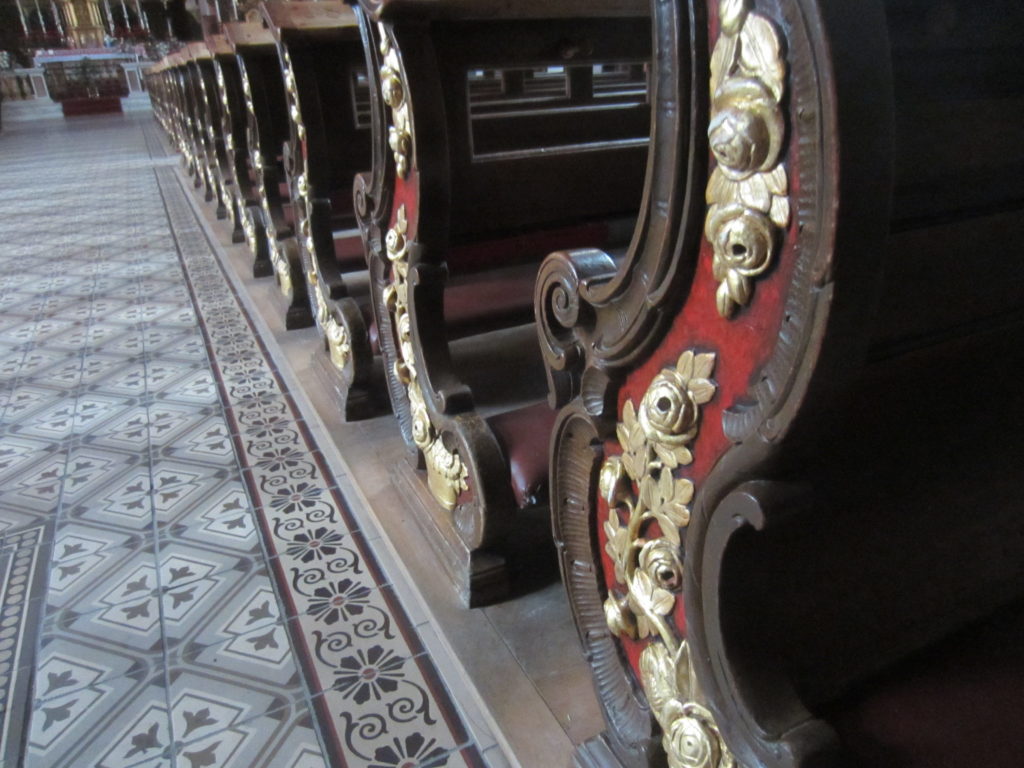 Inside the church in St Ulrich / Ortisei