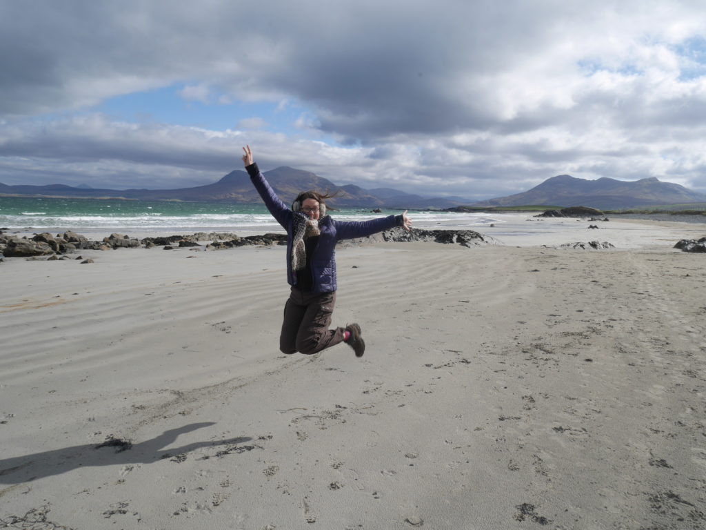 I trained dad to do a jumping photo with me