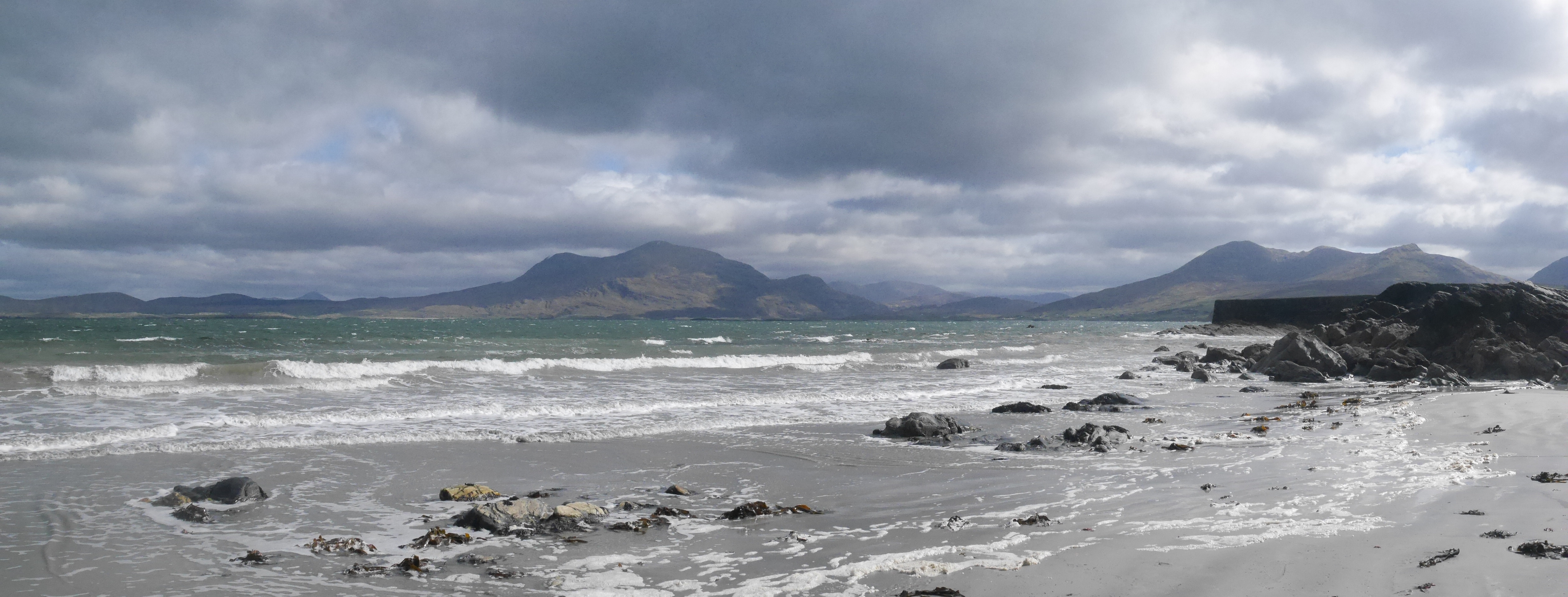 Tully beach with Mweelrea in the background