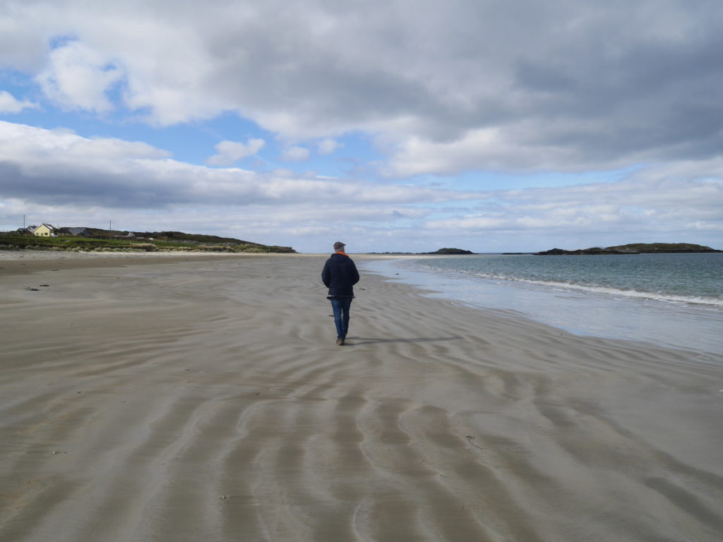 Dad on Glassilaun beach
