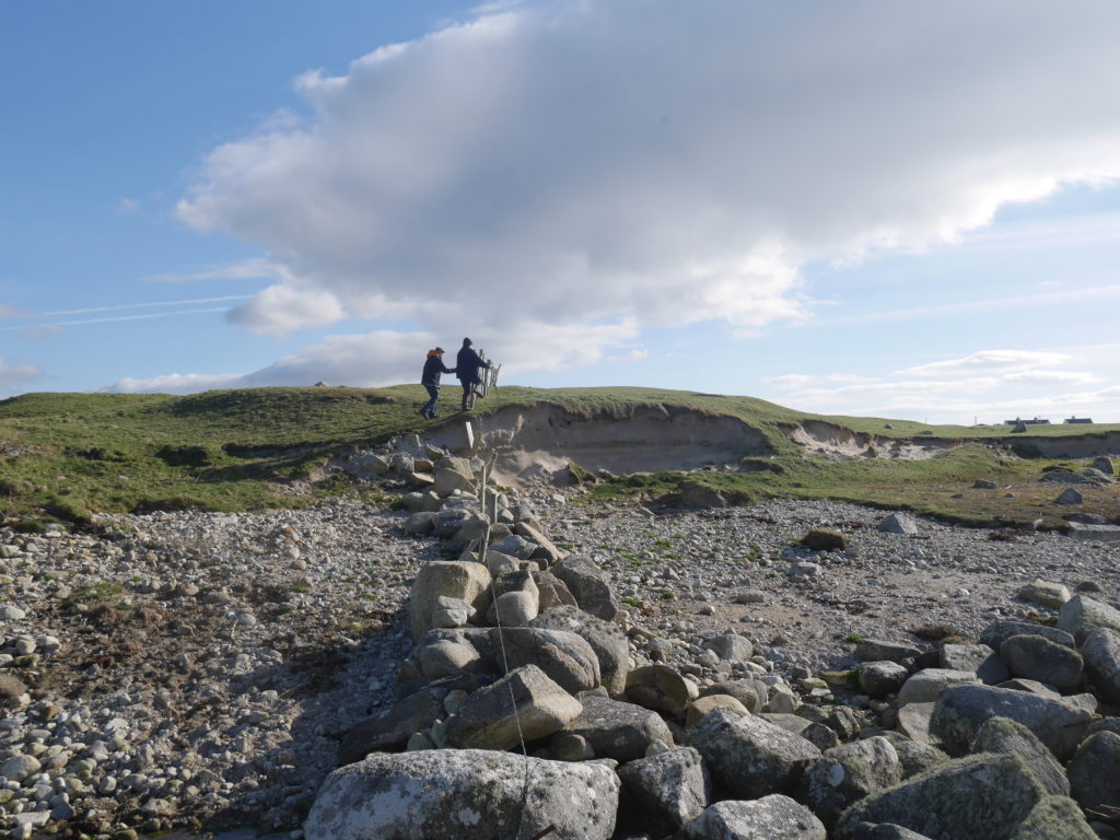 Mum and dad climbing around Aughrus More