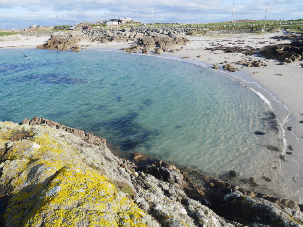 Aughrus Beg - the stick coming out of the sea is an anchor