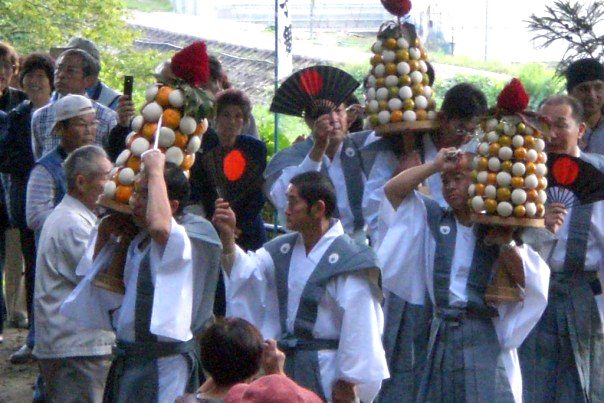 Mochi offerings - representing the heads of princes