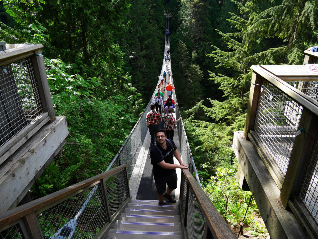 Marc on the Capilano Suspension bridge
