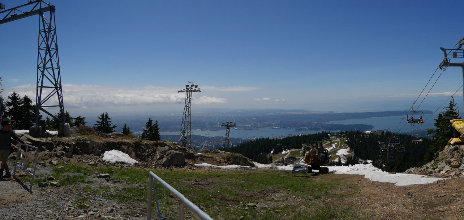 Slightly industrial looking mountaintop