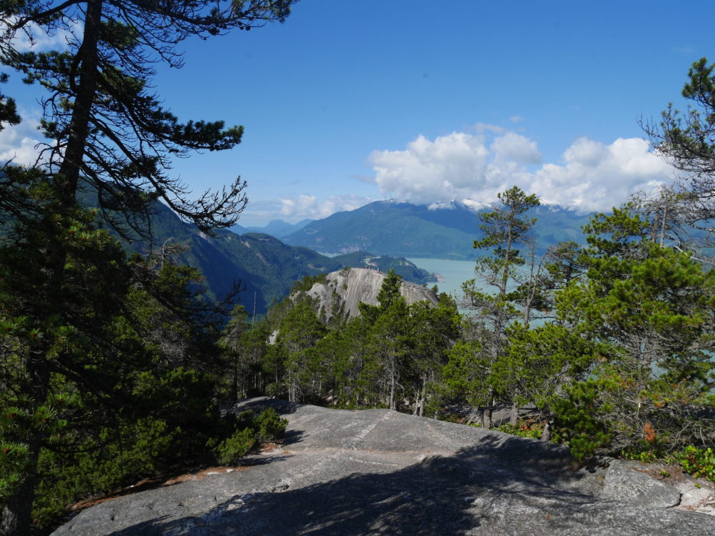 Looking down to 1st peak