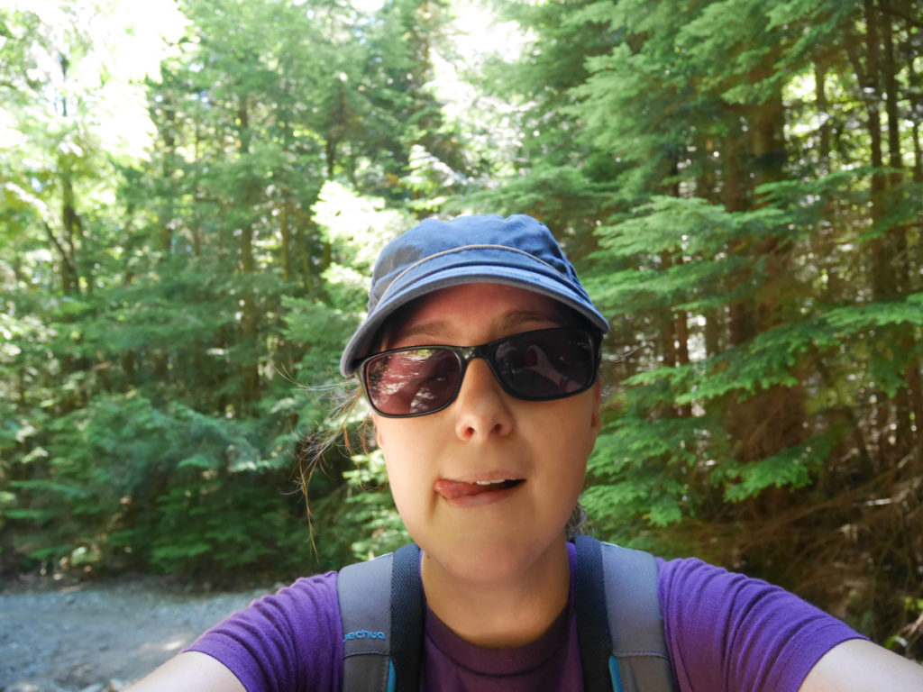 Walking up Mount Gardner