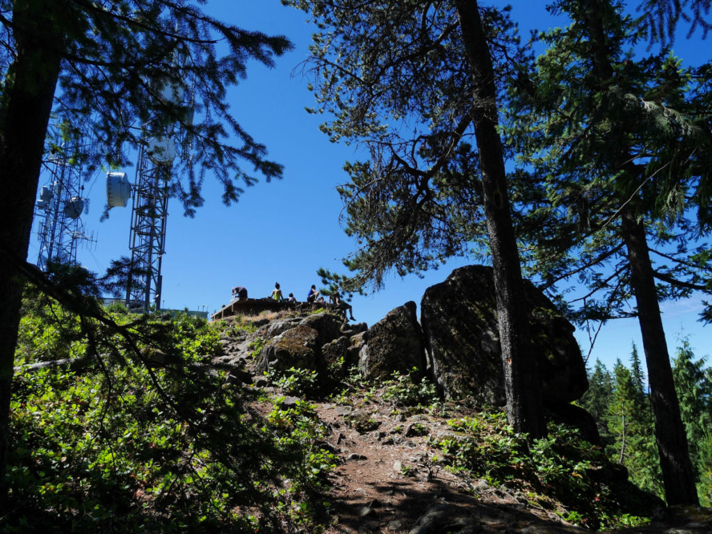 The last few steps up Mount Gardner