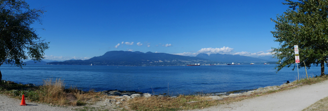 The amazing view from the cycle lane near Jericho beach
