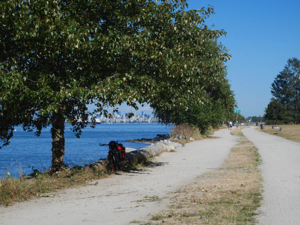 Cycle route by the sea