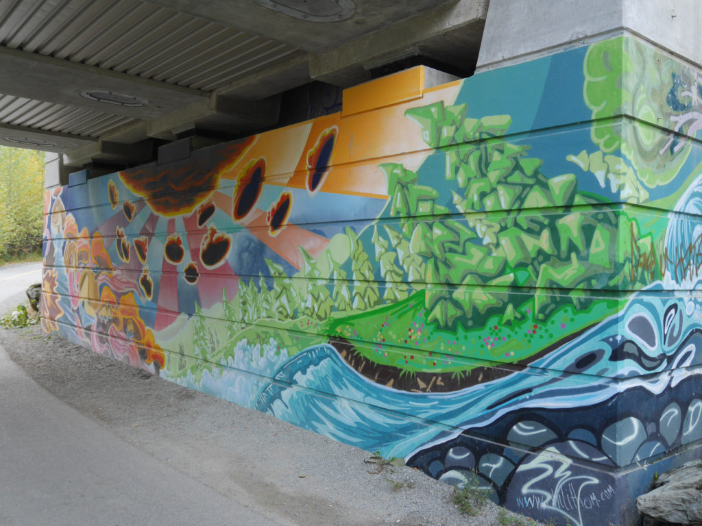 Whistler bridge art