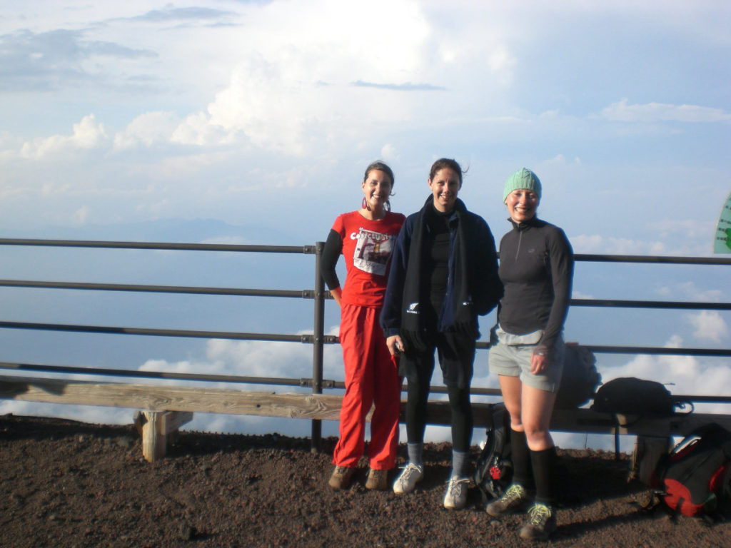Rest break at the 7th station, above the clouds