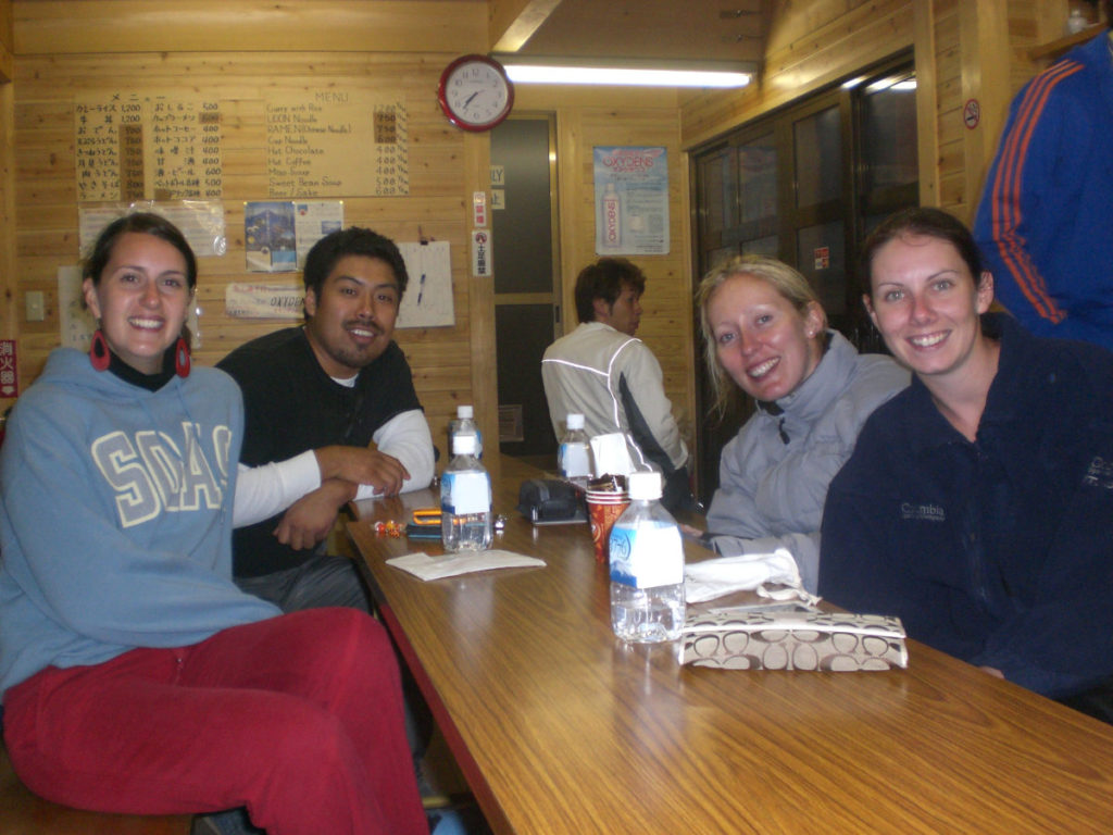 Inside a Mount Fuji hut