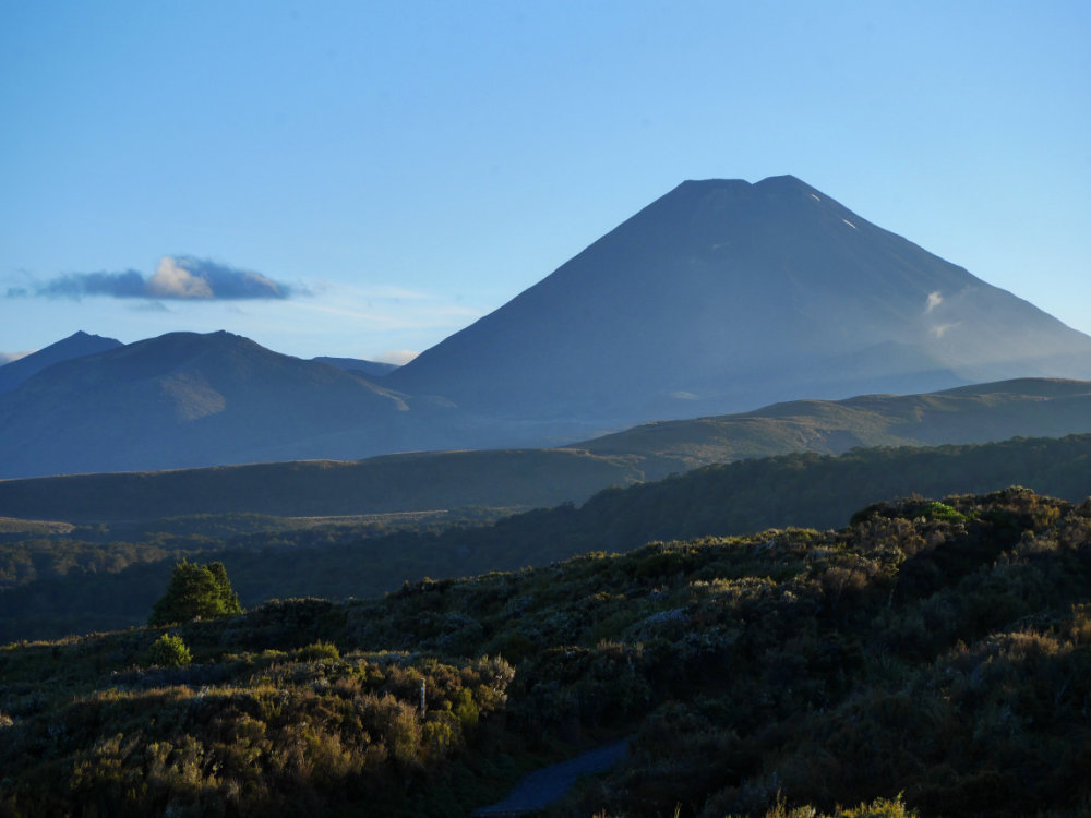 Mount Ngauruhoe from Whakapapa village