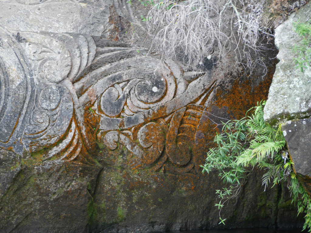 Marori Carvings near Lake Taupo - edges