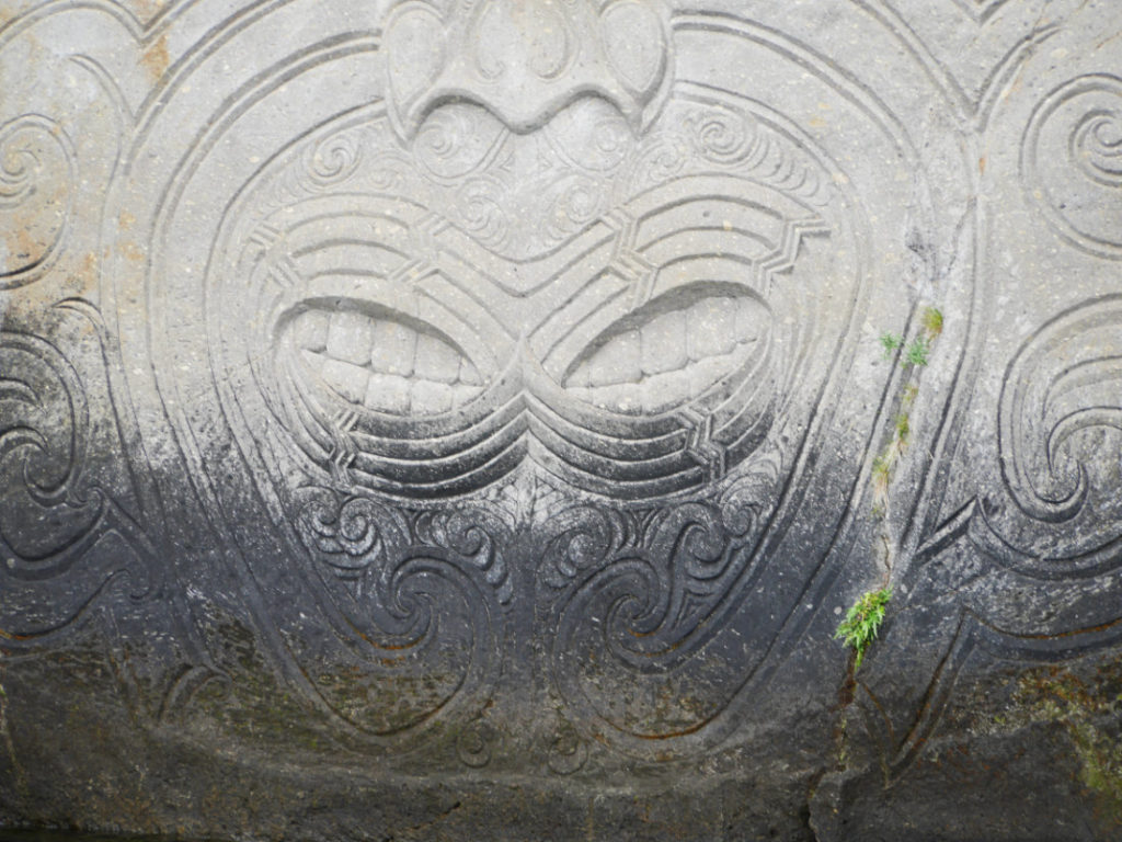 Marori Carvings near Lake Taupo mouths