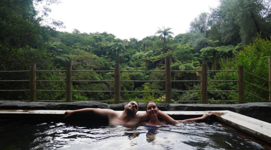 Relaxing in Okoroire hot springs