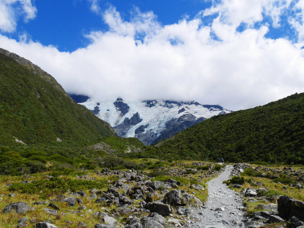 View at the start of the Mueller Hut day hike