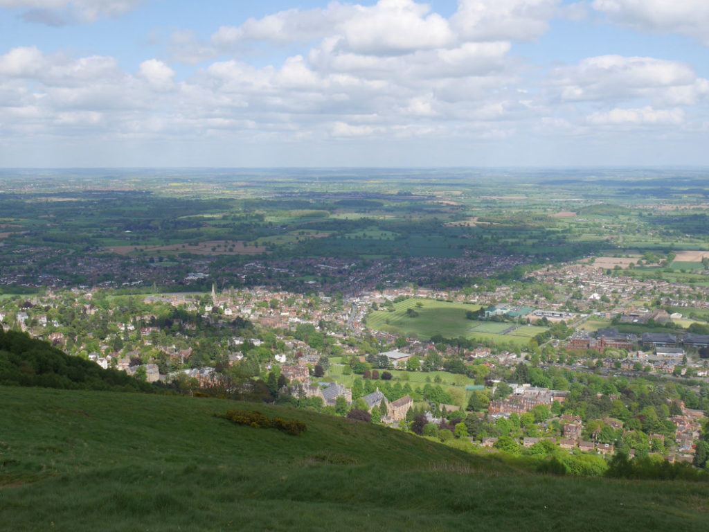 Looking down to Worcestershire