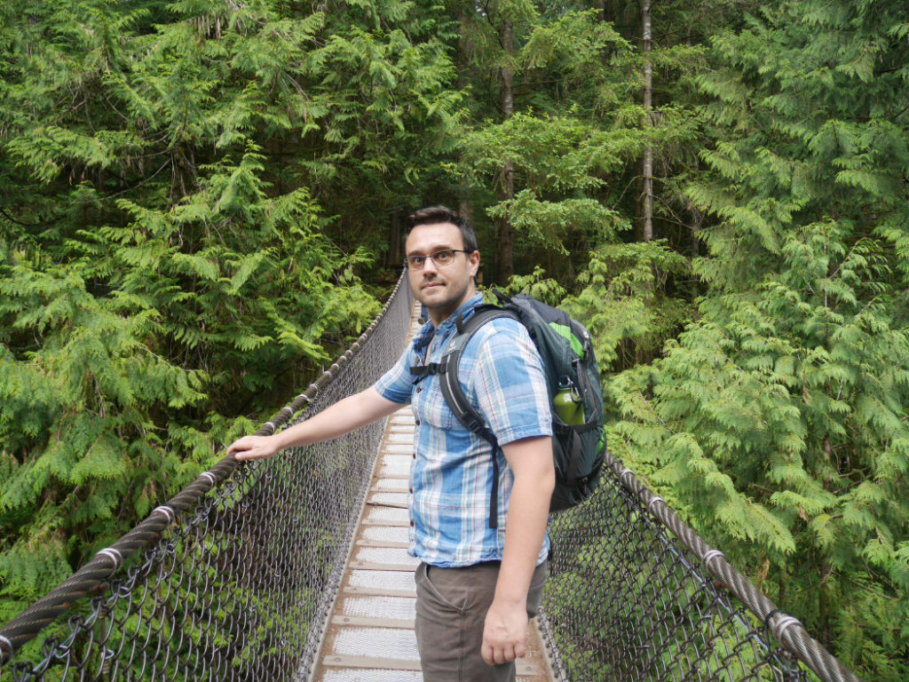 Marc on Lynn Canyon Suspension Bridge