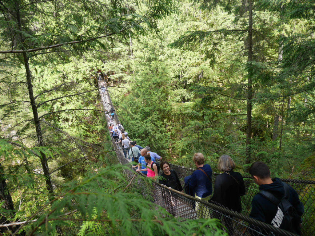 Lynn Canyon Suspension bridge is so busy!