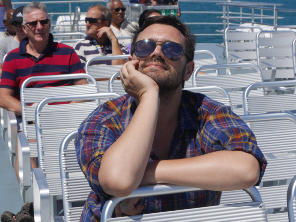 Marc on the ferry