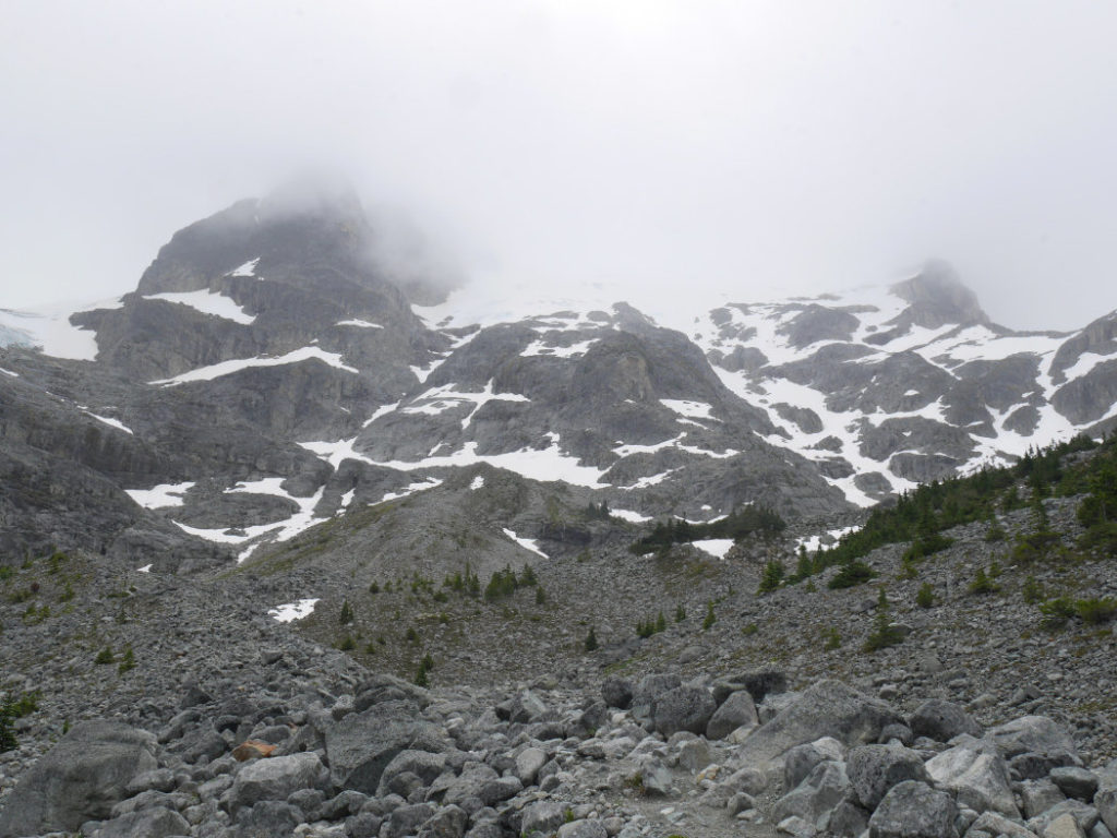 Looking up from Joffre Lakes