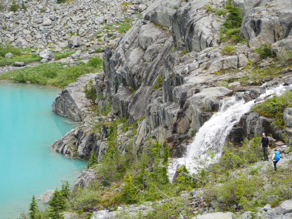Waterfall at Upper Joffre Lake