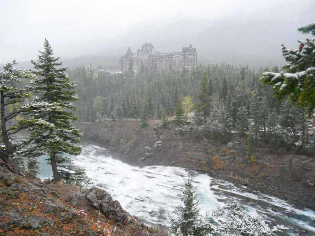 Bow River and Fairmont Banff Springs Hotel