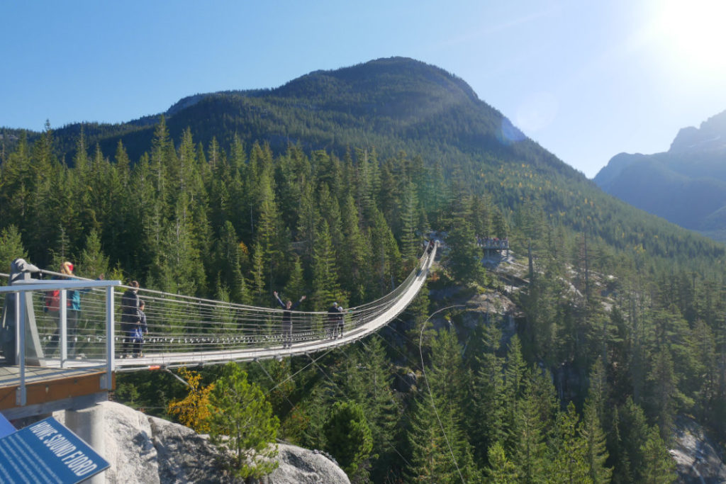 The suspension bridge near the goldola station