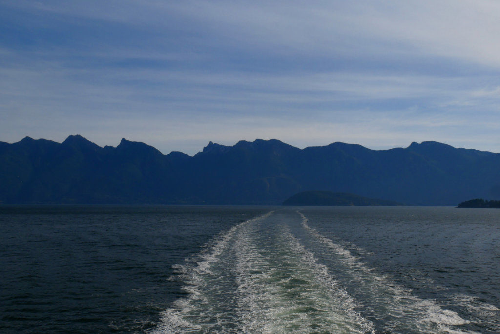 The ferry over to the sunshine coast