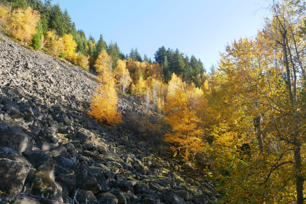 Steep mountainsides by Cool Creek Canyon
