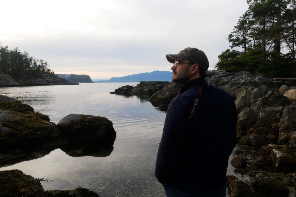 Marc looking out at smugglers cove