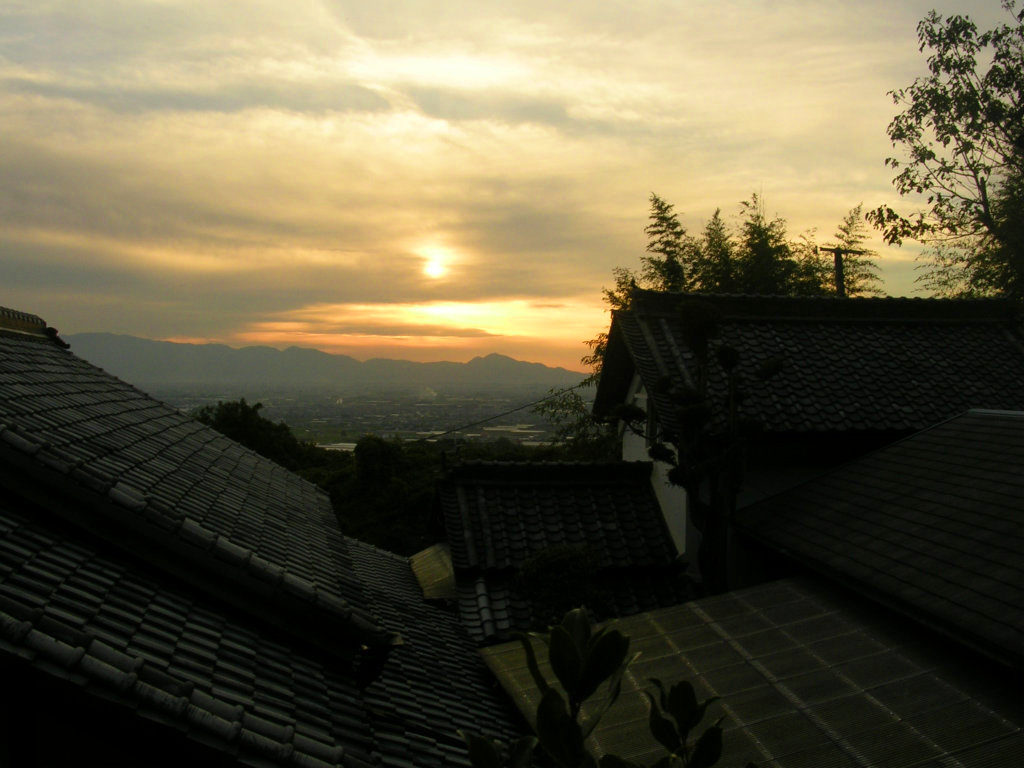 Views above the roofs near Tenri