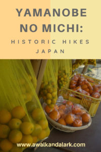Yamanobe no michi - mikan stands