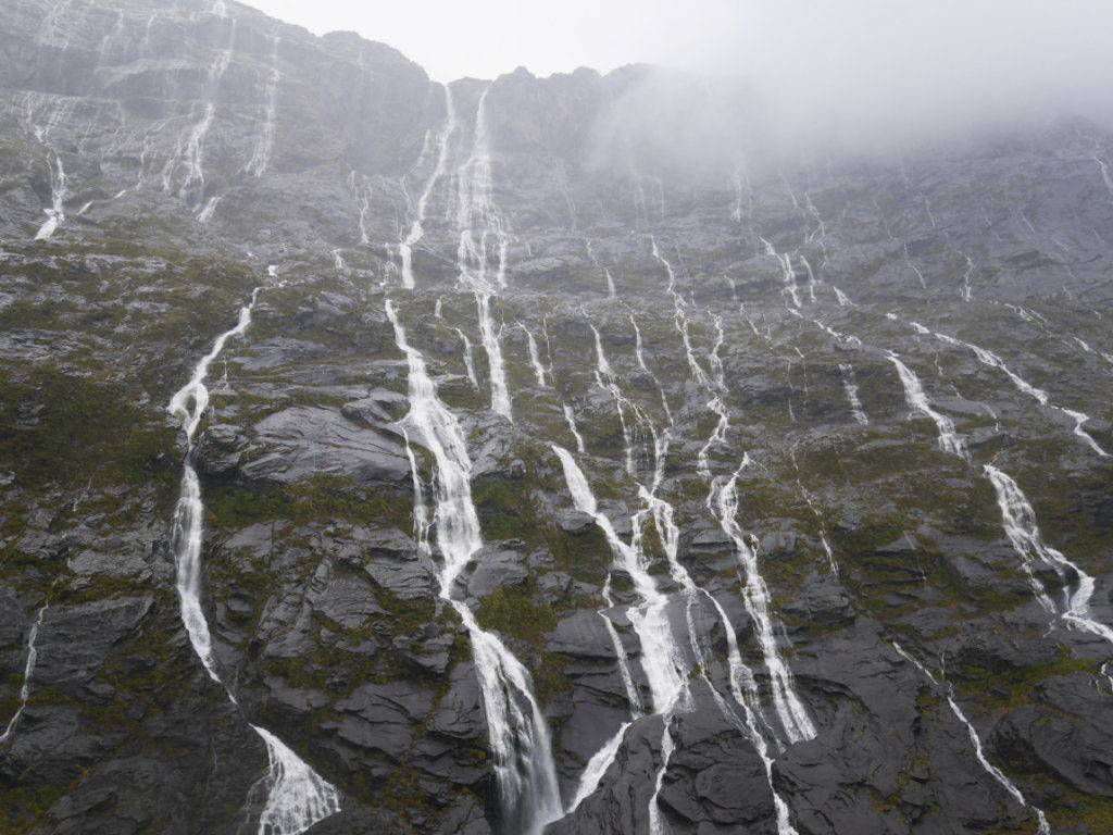 The amazing cliffs at Homer Tunnel