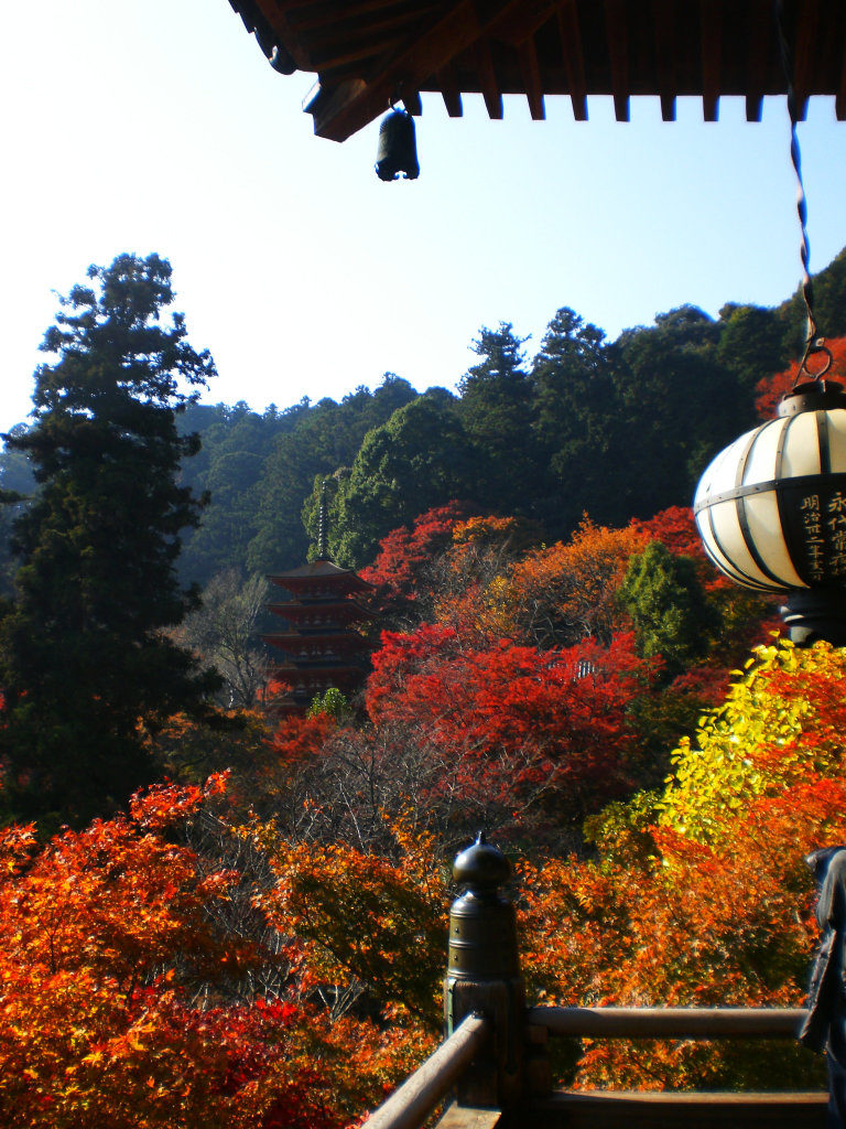 View from Hasedera Hondo over to the five stories pagoda