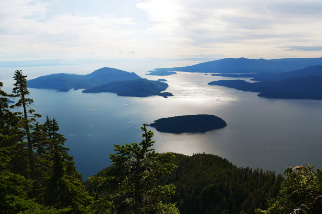 Looking down to Bowen Island on the way home