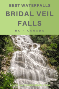 Bridal Veil Falls - beautiful waterfall on Highway 1 near Vancouver