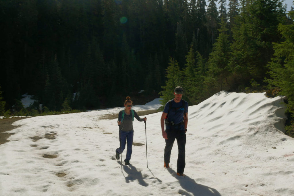 Starting hike in Callaghan Lake Provincial Park