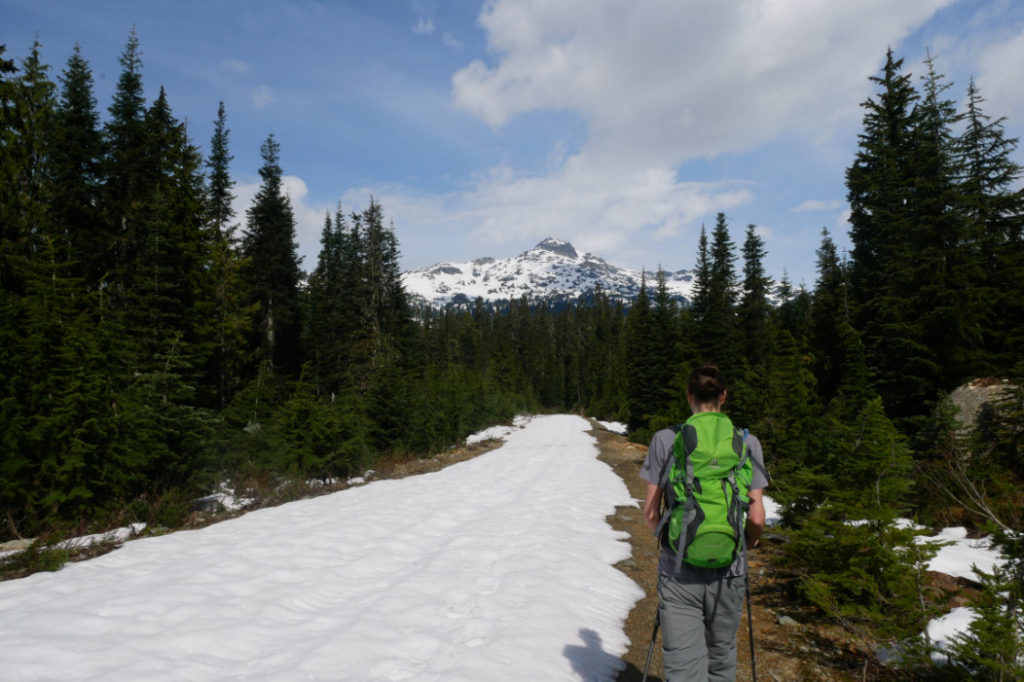 Very snowed in road to Callaghan Lake