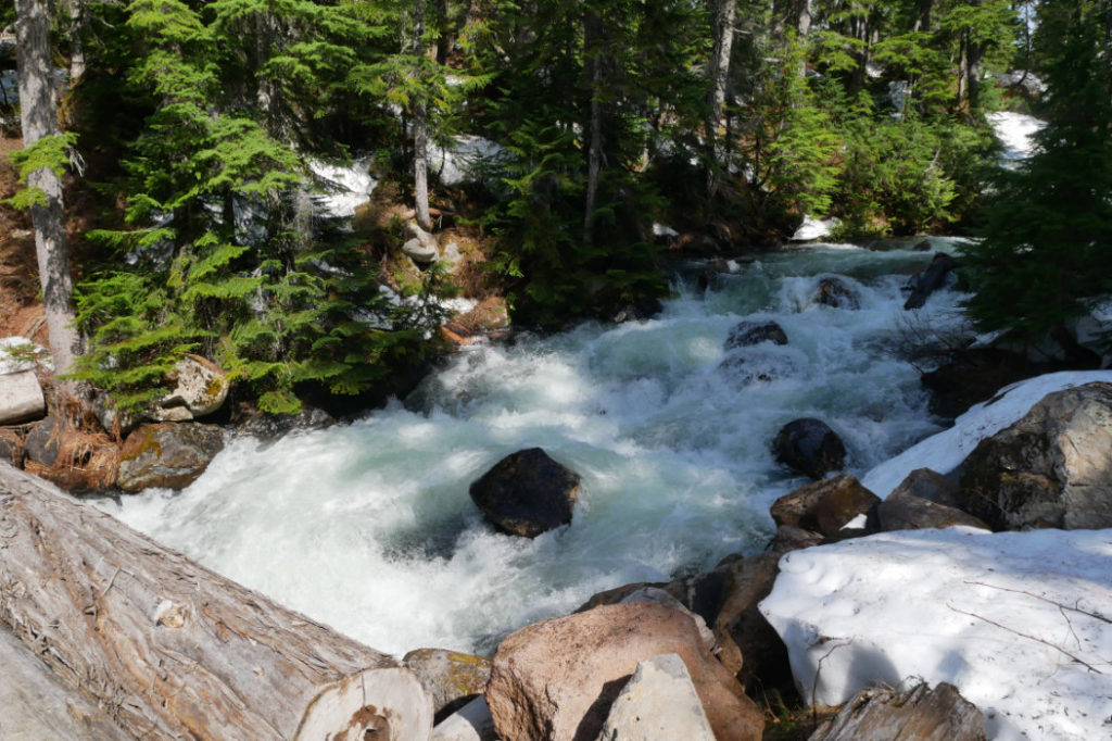 River crossing at the start of the Conflict Lake hike