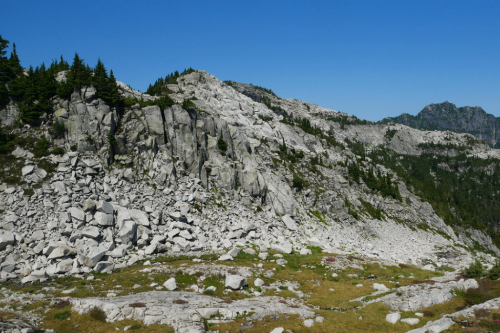 Mount Burwell - I scrambled up that cliff!