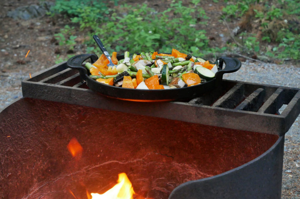 Campfood on the fire