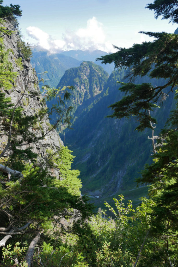 View down to Hanes Valley