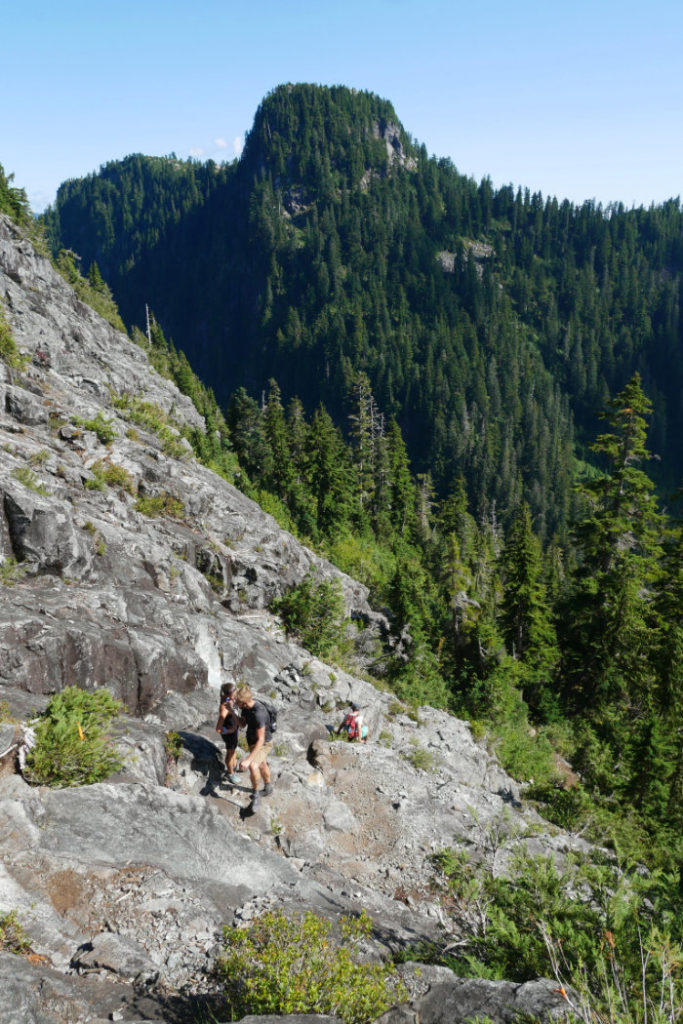 Same area on the way down - Goat Mountain in the background